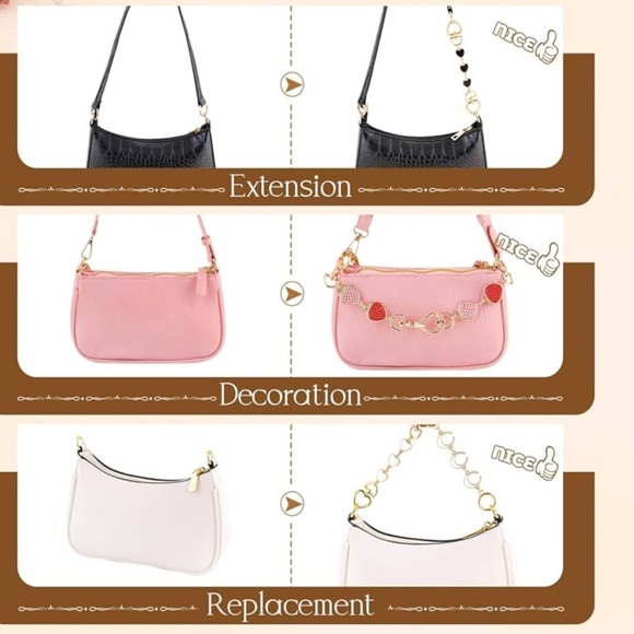 Bag Extender Chain Set or bag accessories set (5) pieces - Picture 4 of 4